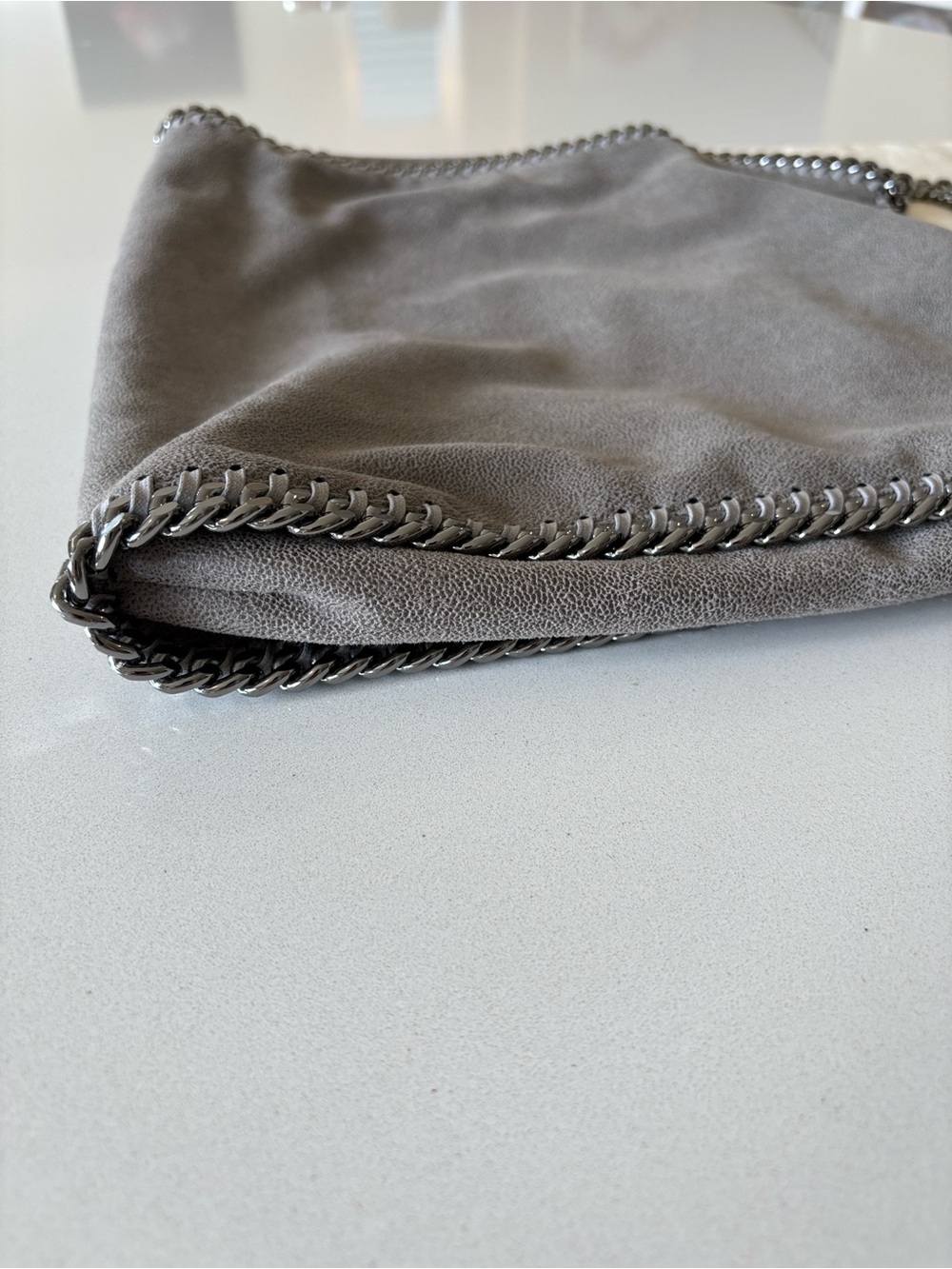 Stella McCartney Grey Chain-Trim Falabella Tote - Picture 6 of 13